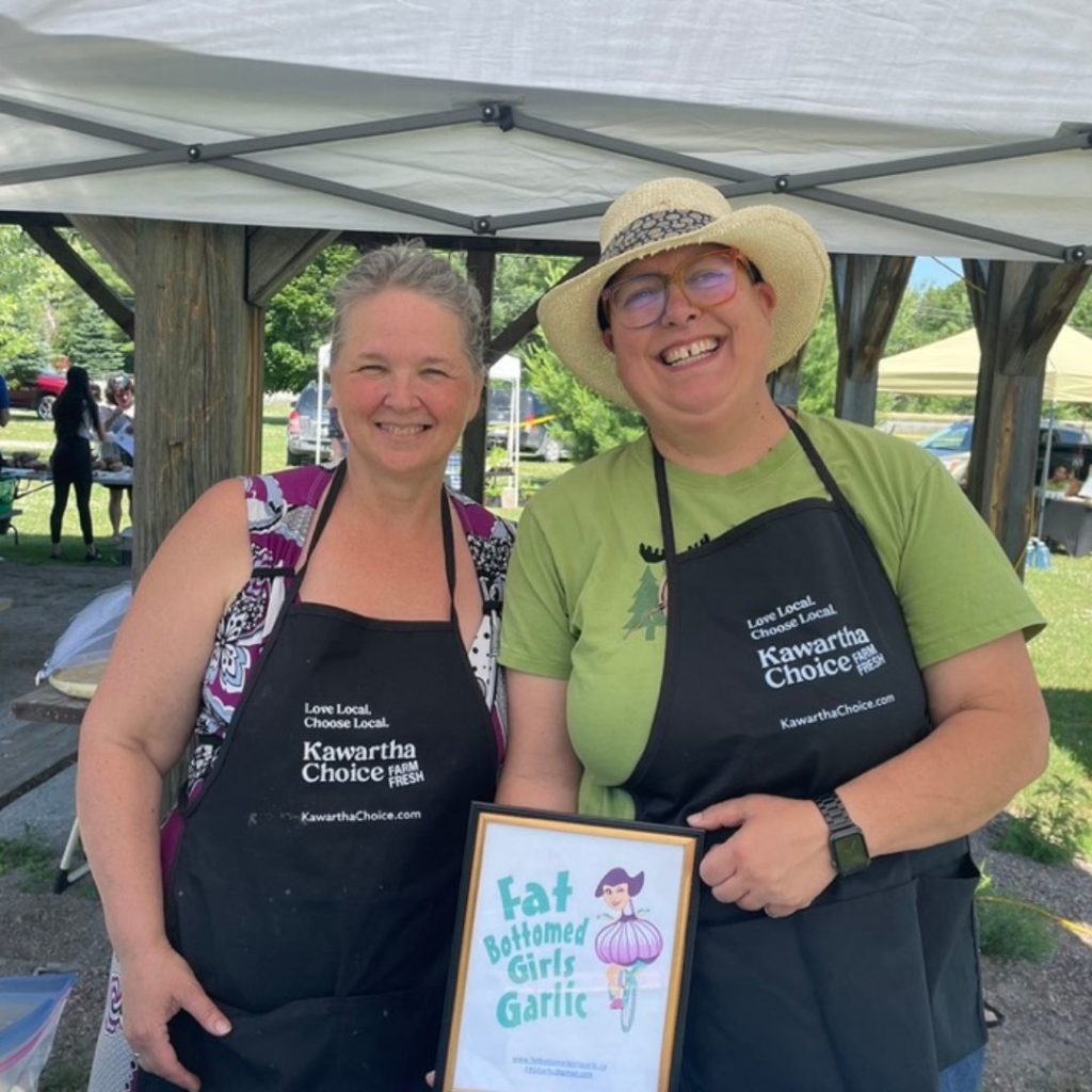 Monica and Liz of Fat Bottomed Girls Garlic